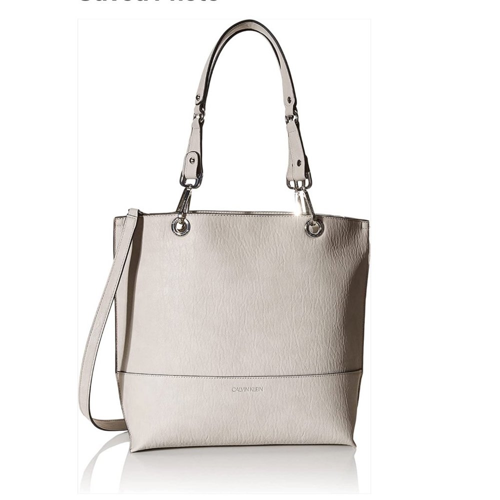 Calvin Klein Sonoma Tote Fawn (Lgt Grey) with Silver Hardware